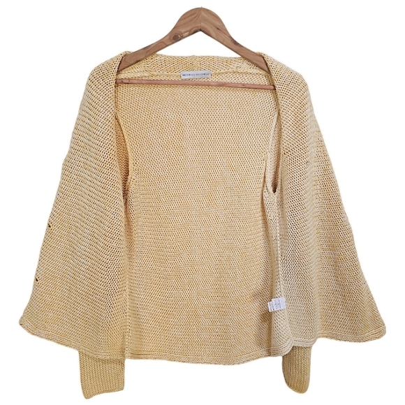 Brunello Cucinelli Ombre Cardigan Sweater Women Yellow Size Medium V-Neck Cotton - Picture 13 of 16